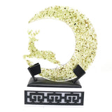 Classic Style Crescent Moon Fairy Pendant with Stone & Crystal