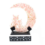 Classic Style Crescent Moon Fairy Pendant with Stone & Crystal