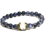 Copper Crown Tiger Eye Stone Beads Bracelet