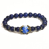 Copper Crown Tiger Eye Stone Beads Bracelet