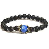 Copper Crown Tiger Eye Stone Beads Bracelet