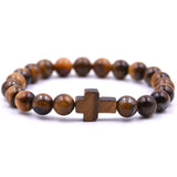 Quartz Stone Elastic Bracelet for Prayer Gift Jewelry