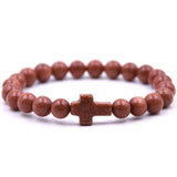 Quartz Stone Elastic Bracelet for Prayer Gift Jewelry