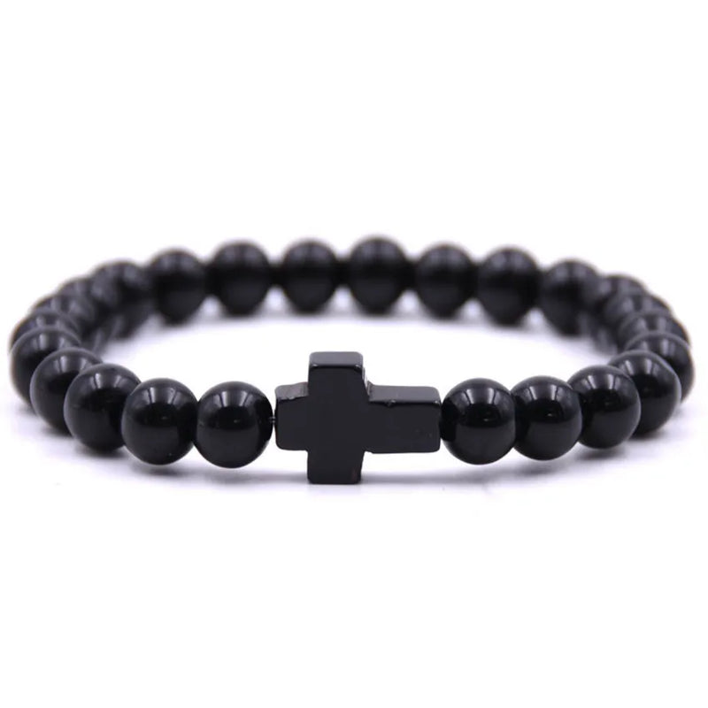 Quartz Stone Elastic Bracelet for Prayer Gift Jewelry