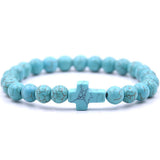 Quartz Stone Elastic Bracelet for Prayer Gift Jewelry