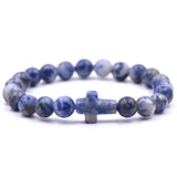 Quartz Stone Elastic Bracelet for Prayer Gift Jewelry