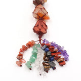 Quartz Stone Pendant with Tassels for Anniversary Gift Jewelry
