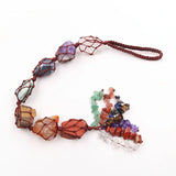 Quartz Stone Pendant with Tassels for Anniversary Gift Jewelry