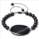 Irregular Shape Agates Stone Beads Elastic Bracelet Ethnic Jewelry