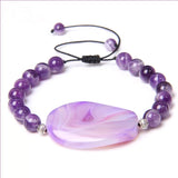 Irregular Shape Agates Stone Beads Elastic Bracelet Ethnic Jewelry