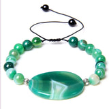 Irregular Shape Agates Stone Beads Elastic Bracelet Ethnic Jewelry