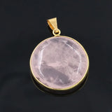Light Yellow Geometric Rose Quartz Pendant Jewelry