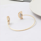 Light Yellow Quartz Stone Open Bangle Jewelry