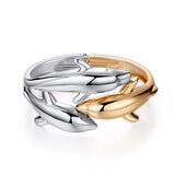 FYSL Light Yellow Metal Lovely Dolphin Bangle