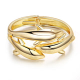 FYSL Light Yellow Metal Lovely Dolphin Bangle