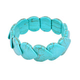 Green Turquoise Stone Heart Bracelet for Women
