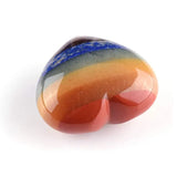 Romantic Style Love Heart Rainbow Stone Pendant for Healing Chakra Jewelry