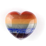 Romantic Style Love Heart Rainbow Stone Pendant for Healing Chakra Jewelry