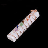 Rose Wire Wrap Gypsum Pendant with Stone Healing Chakra Jewelry