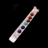 Rose Wire Wrap Gypsum Pendant with Stone Healing Chakra Jewelry
