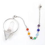 Clear Quartz Pyramid Pendulum for Dowsing Pendant