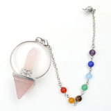 Clear Quartz Pyramid Pendulum for Dowsing Pendant