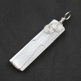 Silver Plated Wire Wrap Gypsum Pendant for Party Gift