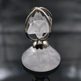 Silver Plated Wire Wrap Quartz Merkaba Pendant