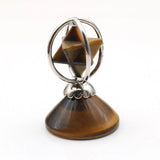 Silver Plated Wire Wrap Quartz Merkaba Pendant
