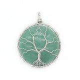 Wire Wrap Tree of Life Amethysts Stone Pendant Opalite Opal Jewelry