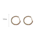 Colorful Crystal Hoop Earrings for Women Geometric Statement Jewelry