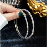 Crystal Hoop Earrings Rhinestone Statement Jewelry