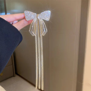 Bowknot Rhinestones Hairpins Tassel Chain Hairwear Accessories