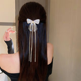 Bowknot Rhinestones Hairpins Tassel Chain Hairwear Accessories