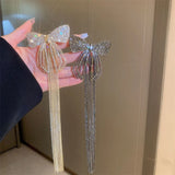 Bowknot Rhinestones Hairpins Tassel Chain Hairwear Accessories
