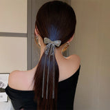 Bowknot Rhinestones Hairpins Tassel Chain Hairwear Accessories
