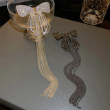 Bowknot Rhinestones Hairpins Tassel Chain Hairwear Accessories
