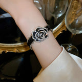 Camellia Flower Bracelet Crystal Chain Bracelets Weddings Party Jewelry