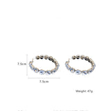 Colorful Crystal Hoop Earrings Geometric Round Statement Jewelry