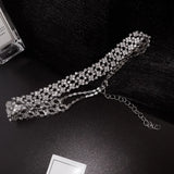 Rhinestone Choker Necklaces Crystal Statement Jewelry Party