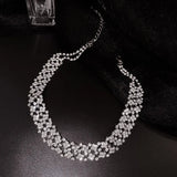 Rhinestone Choker Necklaces Crystal Statement Jewelry Party