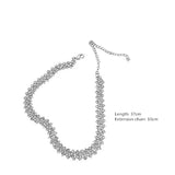 Rhinestone Choker Necklace Geometric Crystal for Women Weddings Party