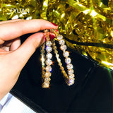 Crystal Oversize Hoop Earrings for Women