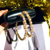 Crystal Oversize Hoop Earrings for Women