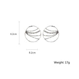 Geometric Tassel Earrings Silver Rhinestones Hoop Statement Jewelry