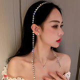 Rhinestone Tassel Hair Clip Wedding Hair Jewelry