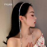 Rhinestone Tassel Hair Clip Wedding Hair Jewelry