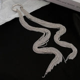 Silver Chain Hairpins Braid Headband Tassel Hairwear Accessories