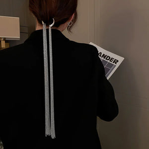 Silver Chain Hairpins Braid Headband Tassel Hairwear Accessories