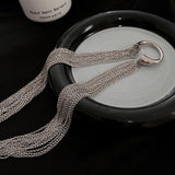 Silver Chain Hairpins Braid Headband Tassel Hairwear Accessories